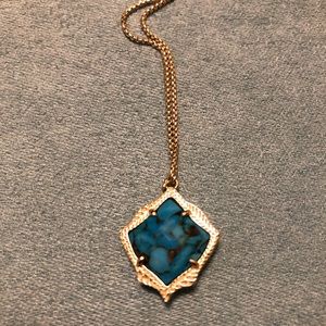 Kendra Scott bronze veined turquoise pendant